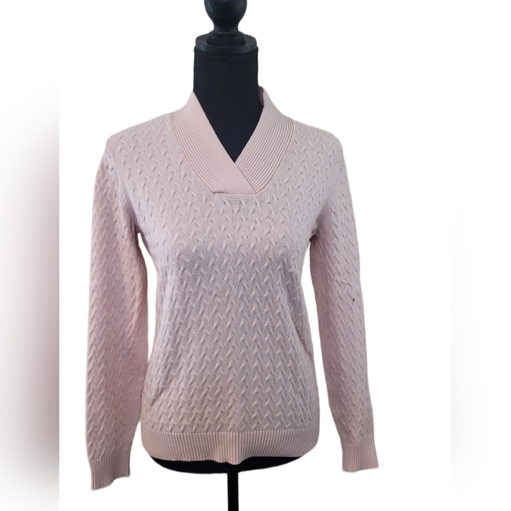 Studio Works Pink textured sweater